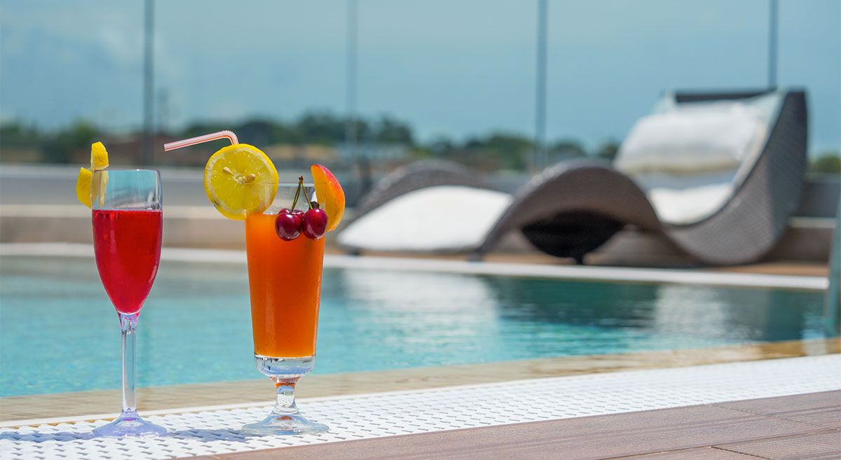 La piscina in terrazza